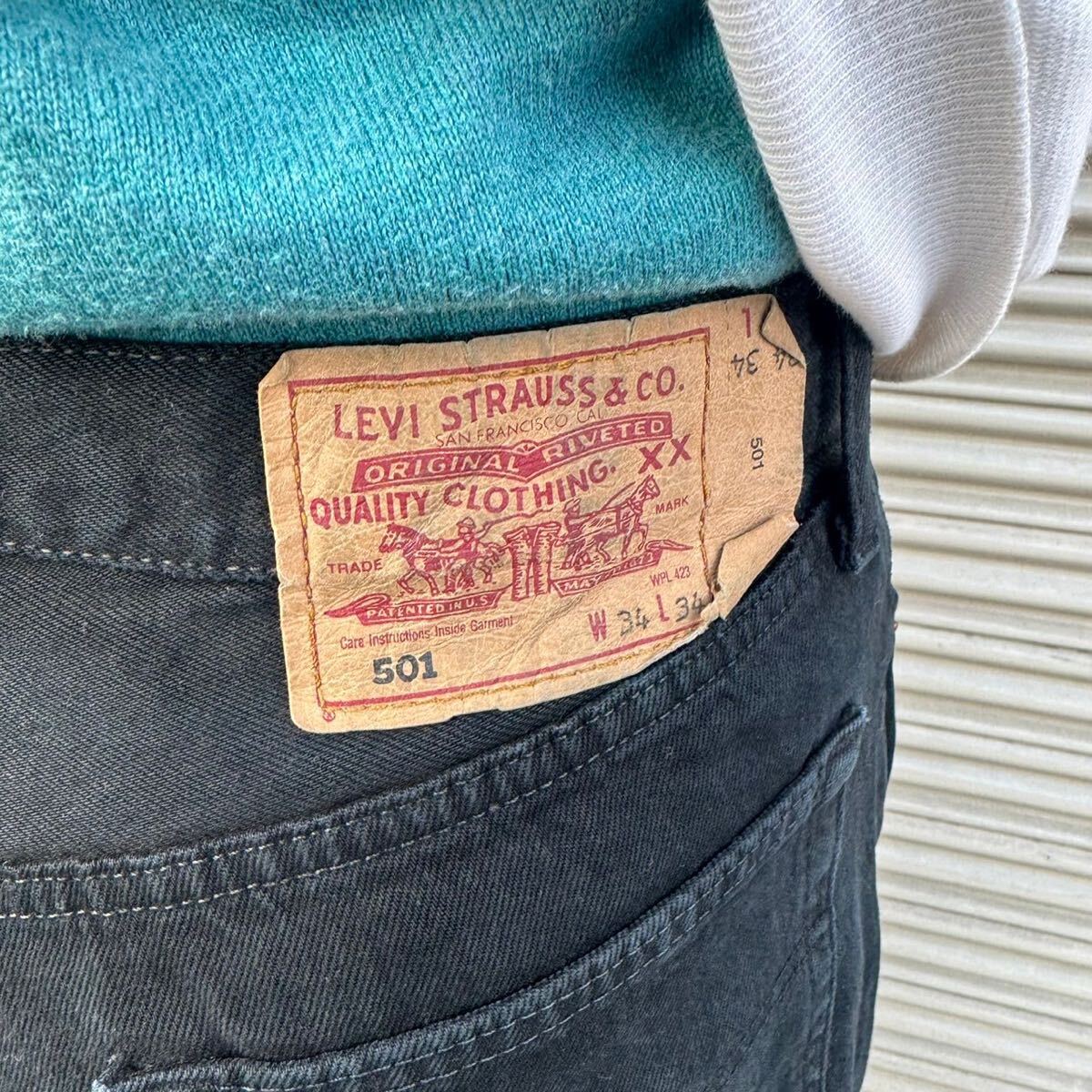 00s Levi's 501 ブラックデニム 501-0165ヴィンテージ ユーロ 後 00s Levi's 501 ブラックデニム 501-0165ヴィンテージ ユーロ 後