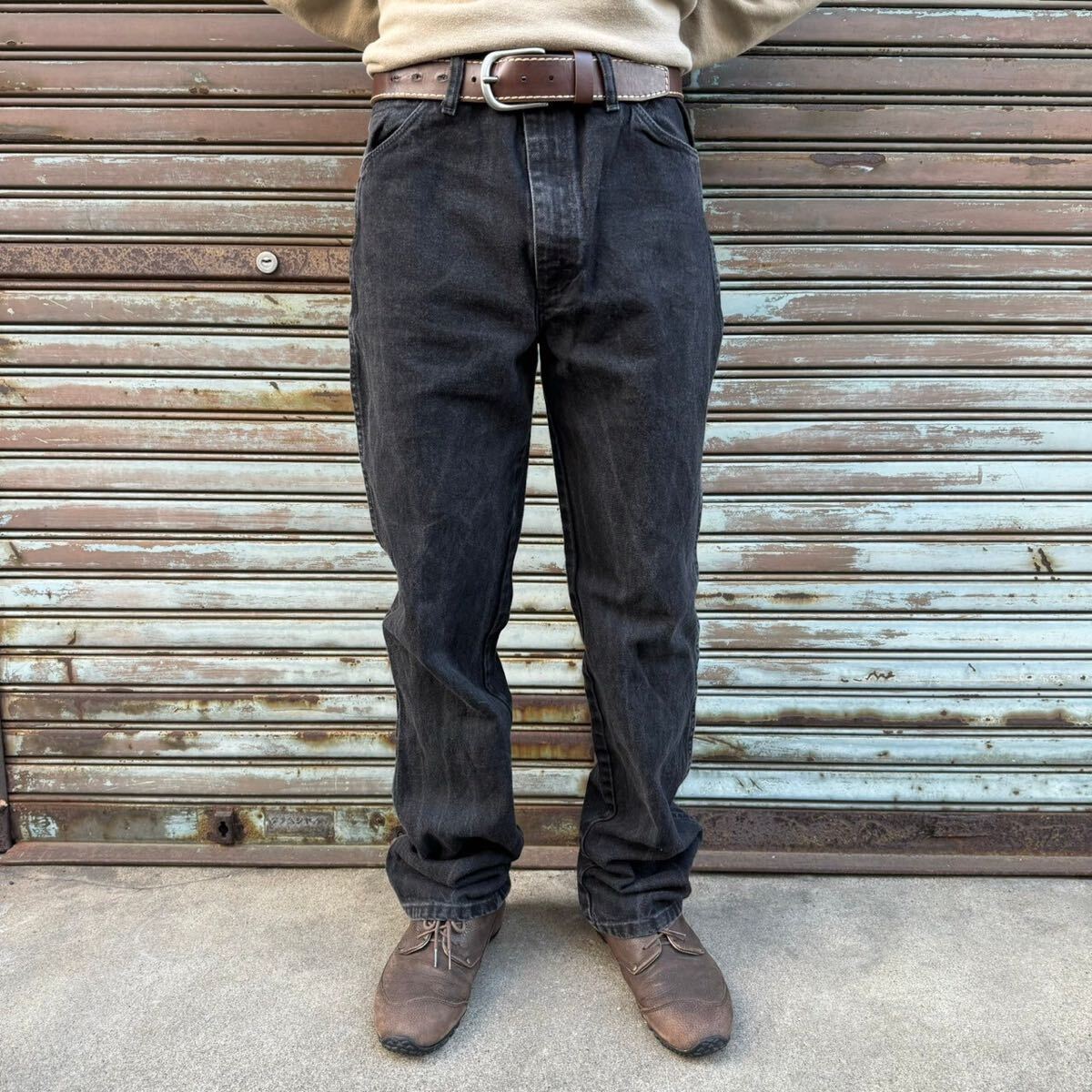 後染め 90s Wrangler ラングラー 936WBK デニムパンツ Black 後染め 90s Wrangler ラングラー 936WBK デニムパンツ Black