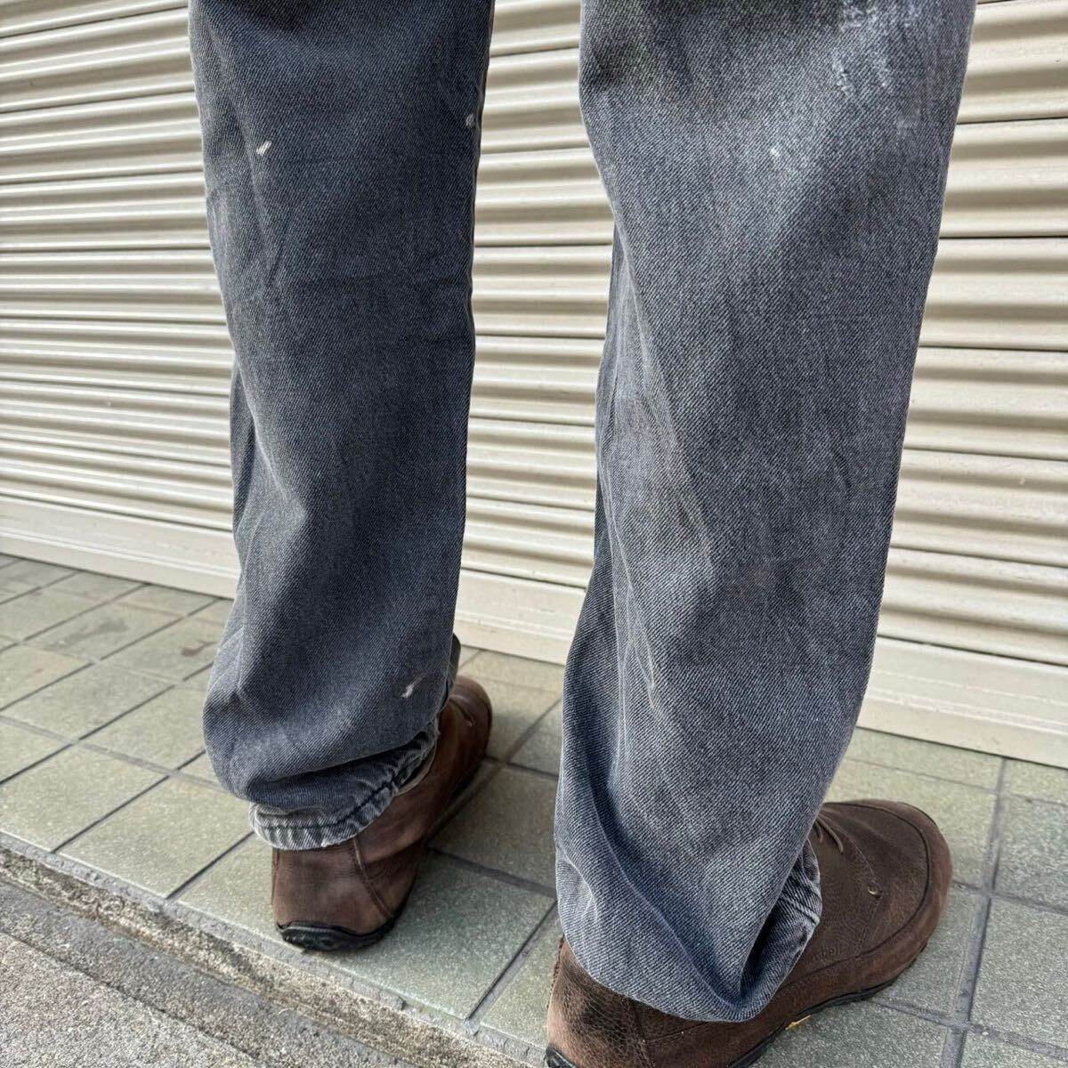 90s Rustler Wrangler ラスラー ラングラー デニムパンツ Black Denim Pants 80s ヴィンテージ ブラックデニム 黒 W34 L30 84cm_画像9