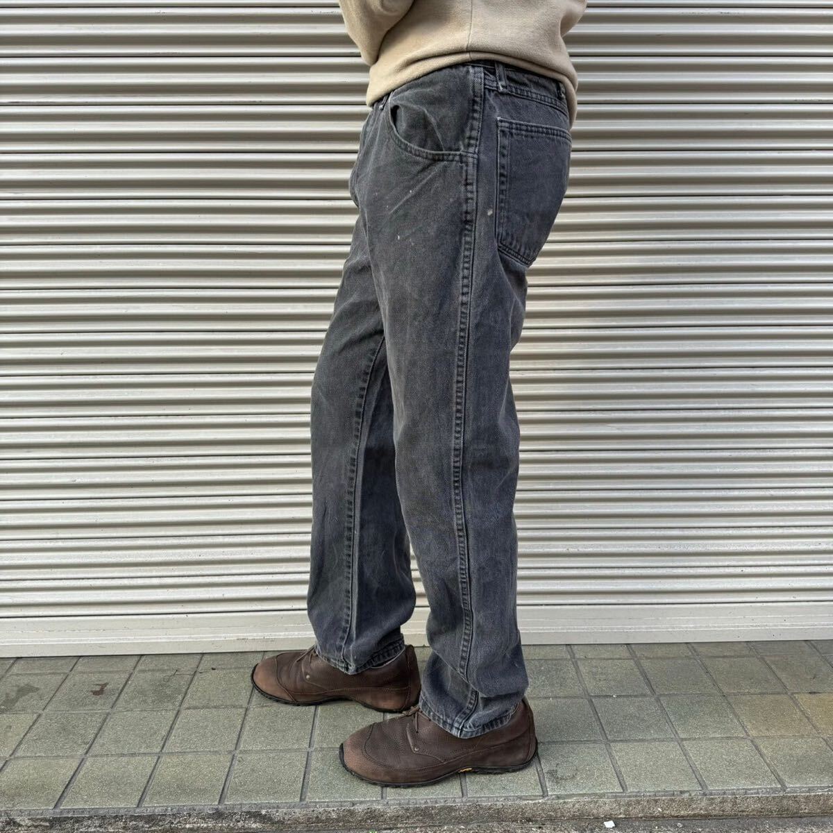 90s Rustler Wrangler ラスラー ラングラー デニムパンツ Black Denim Pants 80s ヴィンテージ ブラックデニム 黒 W34 L30 84cm_画像5