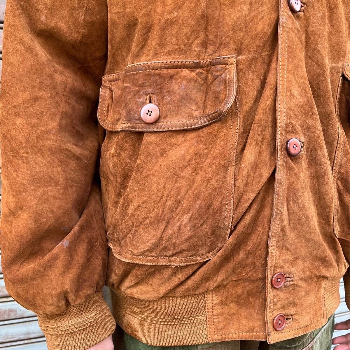 90s ヨーロッパ古着 Euro Vintage ヌバック レザー A1 フライト 90s ヨーロッパ古着 Euro Vintage ヌバック レザー A1 フライト