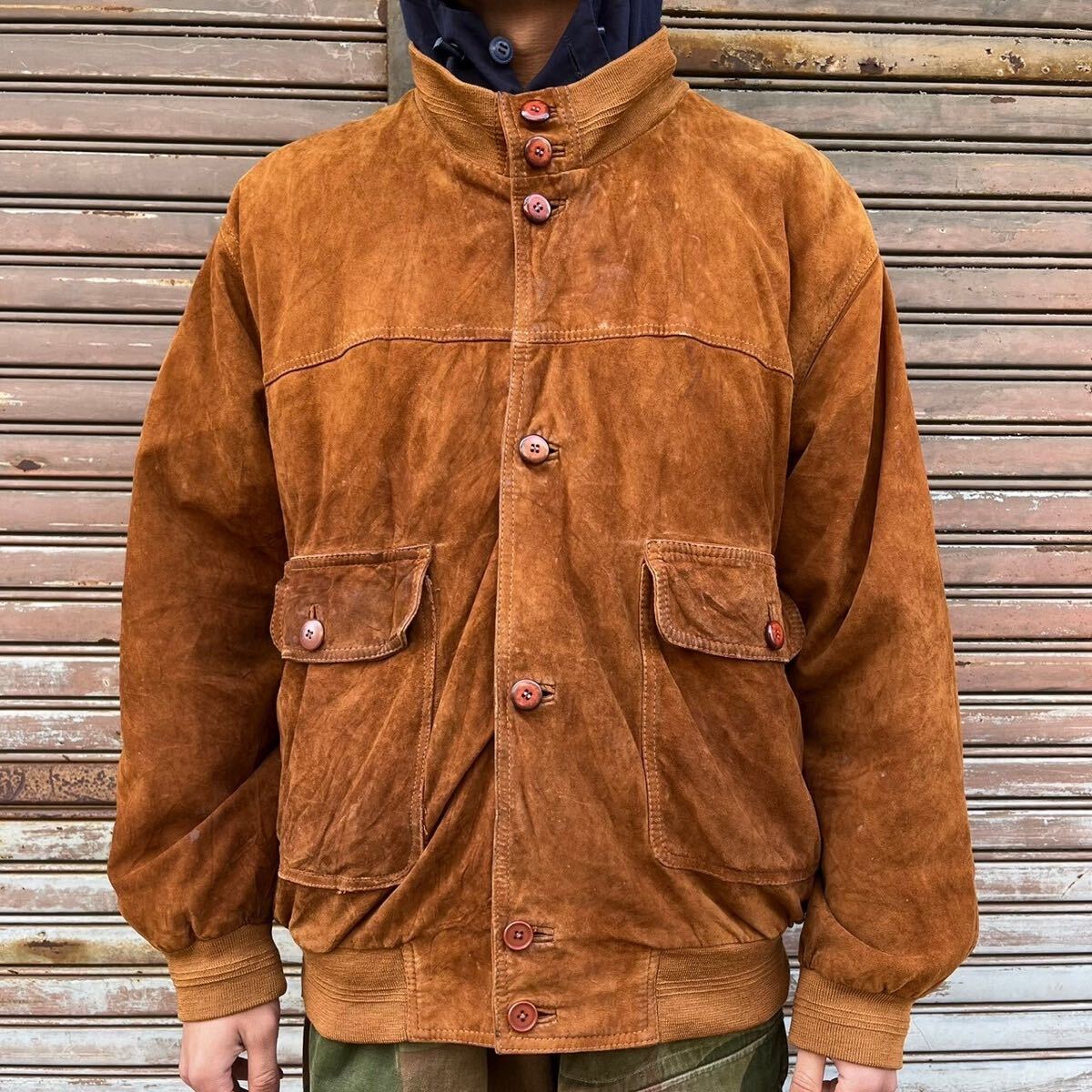 90s ヨーロッパ古着 Euro Vintage ヌバック レザー A1 フライト 90s ヨーロッパ古着 Euro Vintage ヌバック レザー A1 フライト