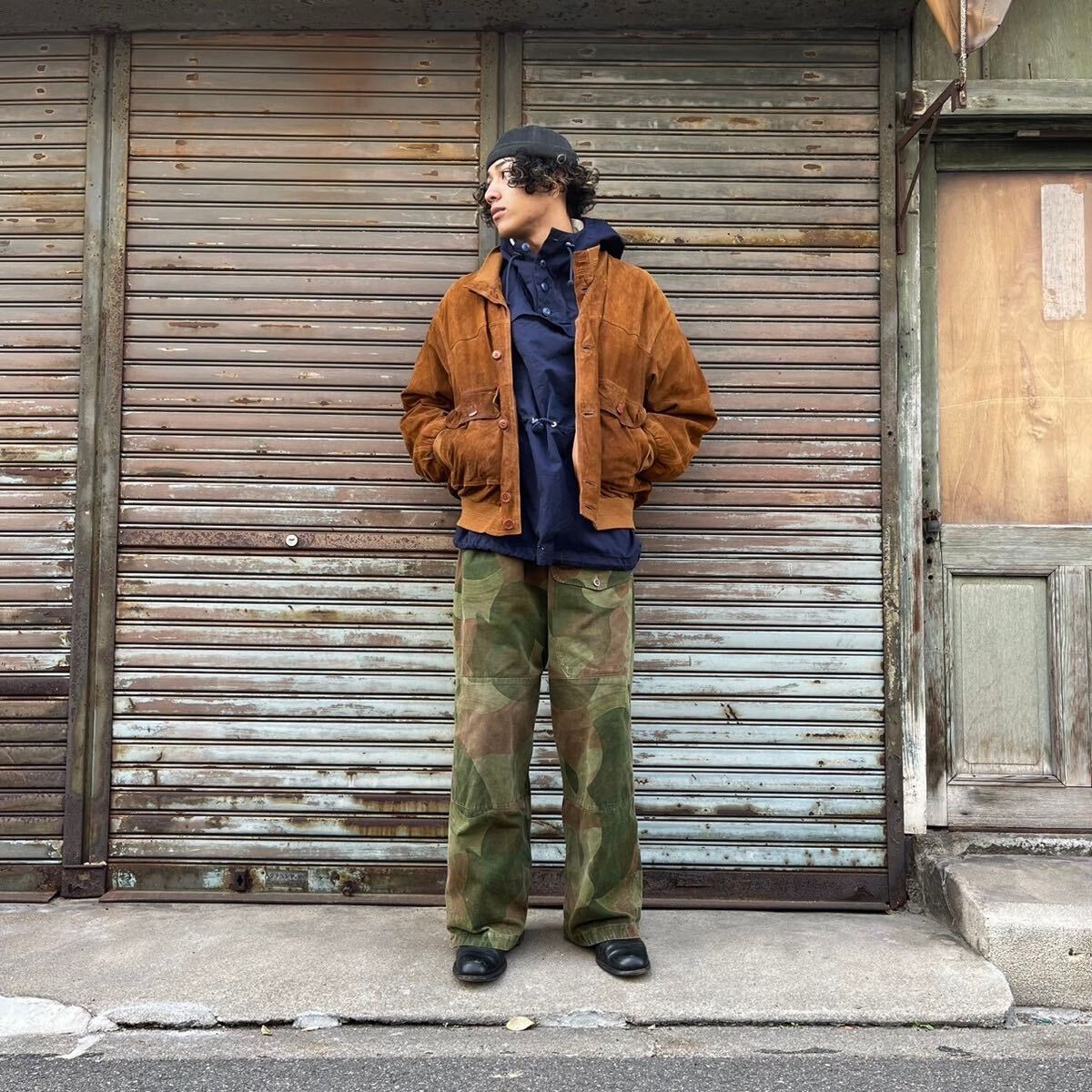 90s ヨーロッパ古着 Euro Vintage ヌバック レザー A1 フライト 90s ヨーロッパ古着 Euro Vintage ヌバック レザー A1 フライト