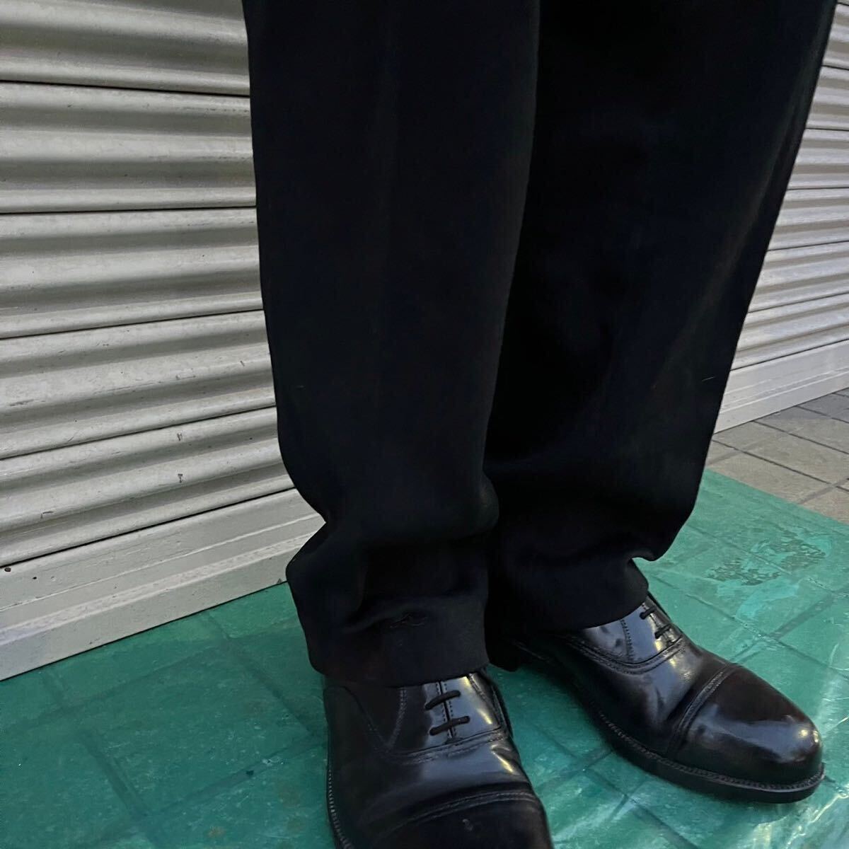 30s 40s Euro Vintage ウール スラックス 針刺し バックルバック 30s 40s Euro Vintage ウール スラックス 針刺し バックルバック