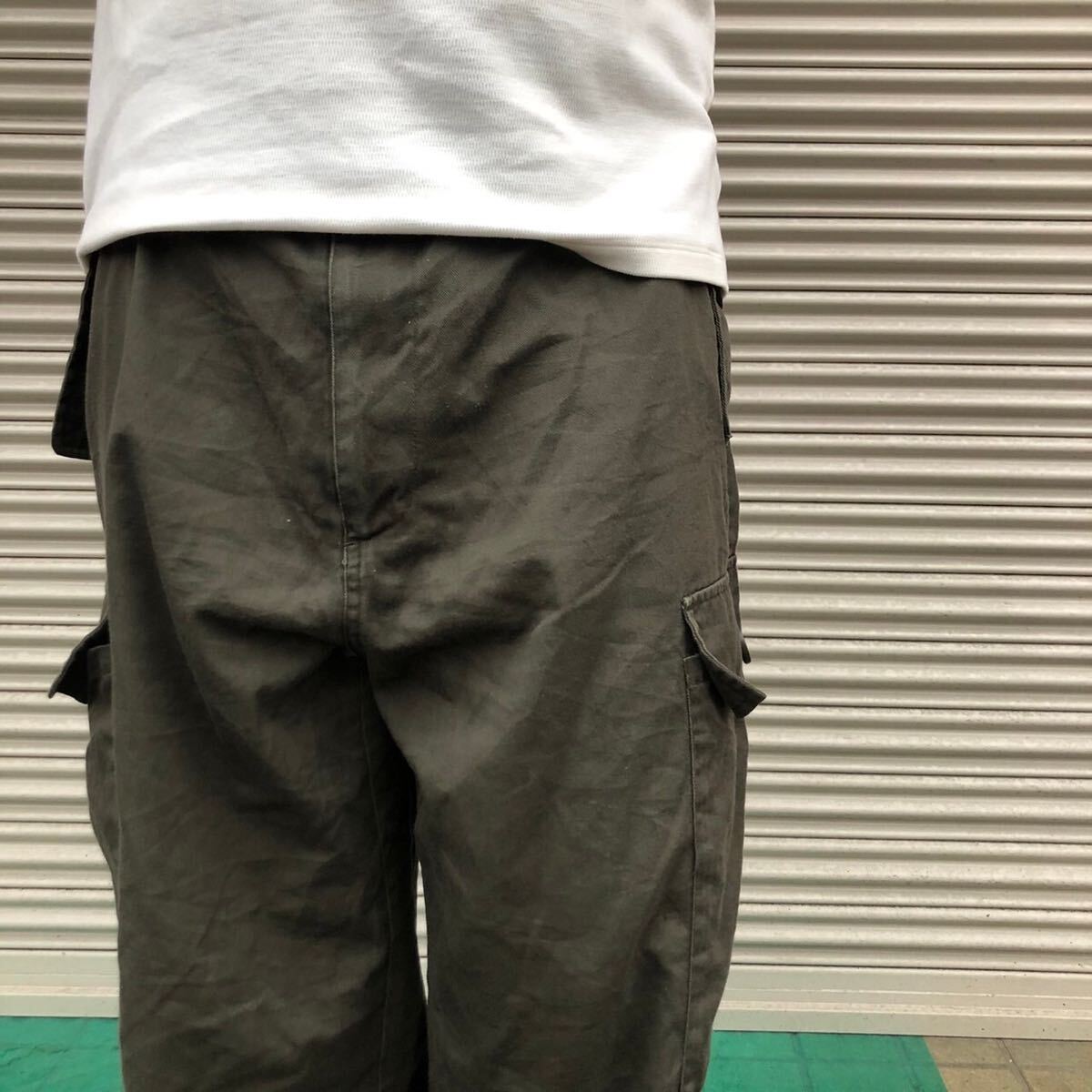 カナダ軍 BUSHLINE OUTDOOR 民間 カーゴパンツ ヴィンテージ ミリタリー ハンティング スロットルボタン 民間 90s 00s カーキ W38 XL_画像3