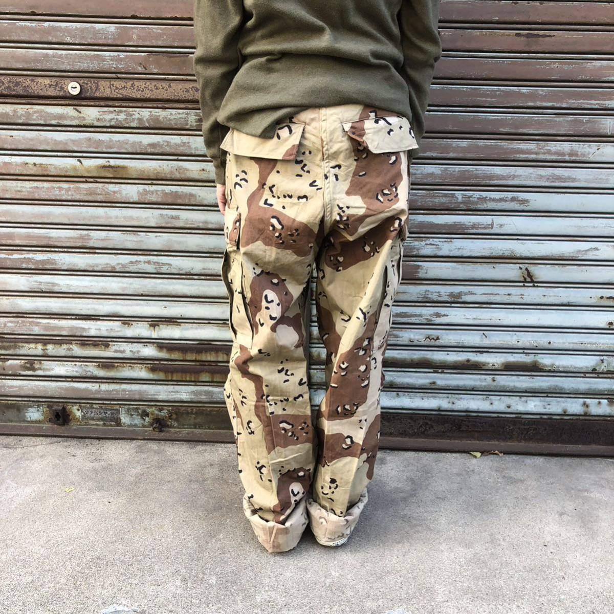 美品 1990s Sサイズ US ARMY 米軍実物 デザート カモ BDU ミリタリー パンツ 湾岸戦争 迷彩 S ヴィンテージ チョコチップ アーミー 78cm_画像7