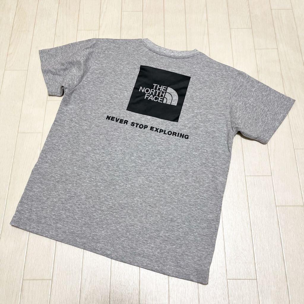 和259★ THE NORTH FACE ノースフェイス 半袖 バックプリント Tシャツ M レディース グレー_画像1