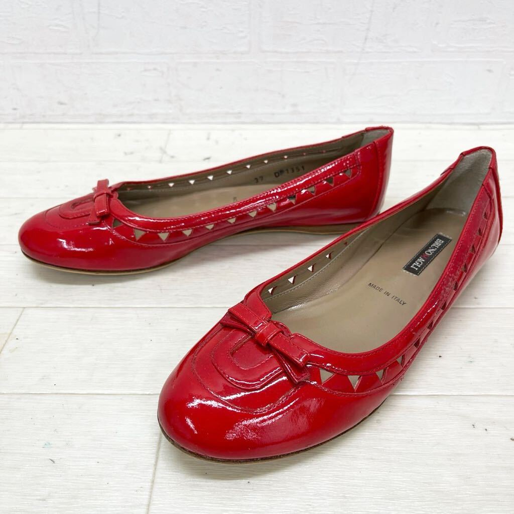  peace 270*① BRUNOMAGLI Bruno Magli pumps enamel punching 37 lady's red 