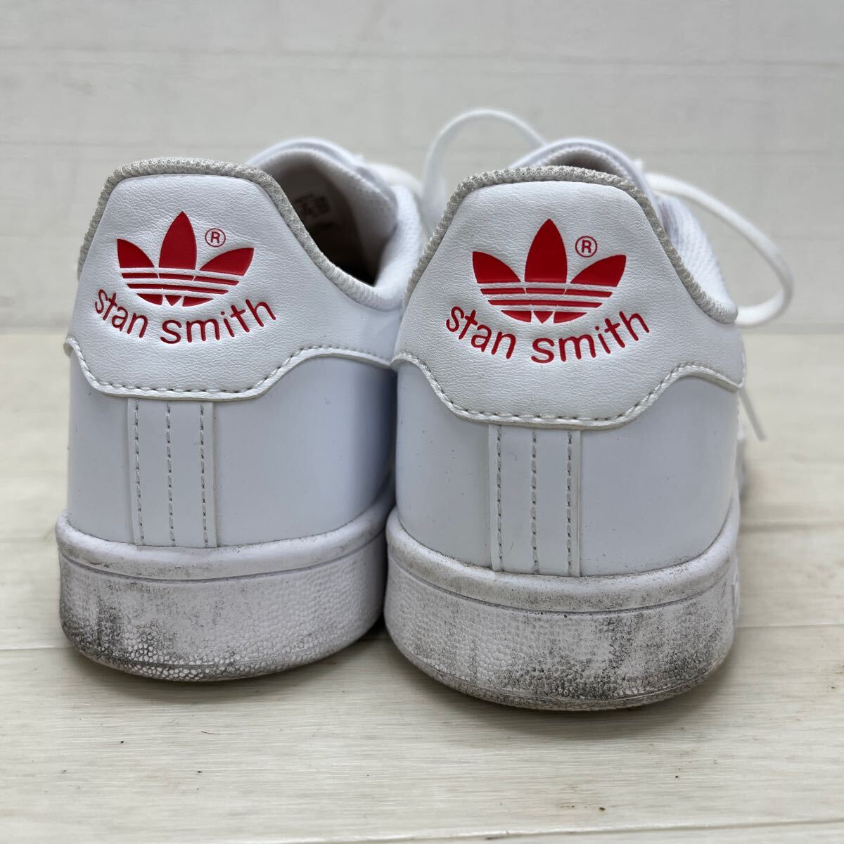  peace 267*② adidas STAN SMITH Adidas Stansmith sneakers shoes Heart 24.5 lady's white red 