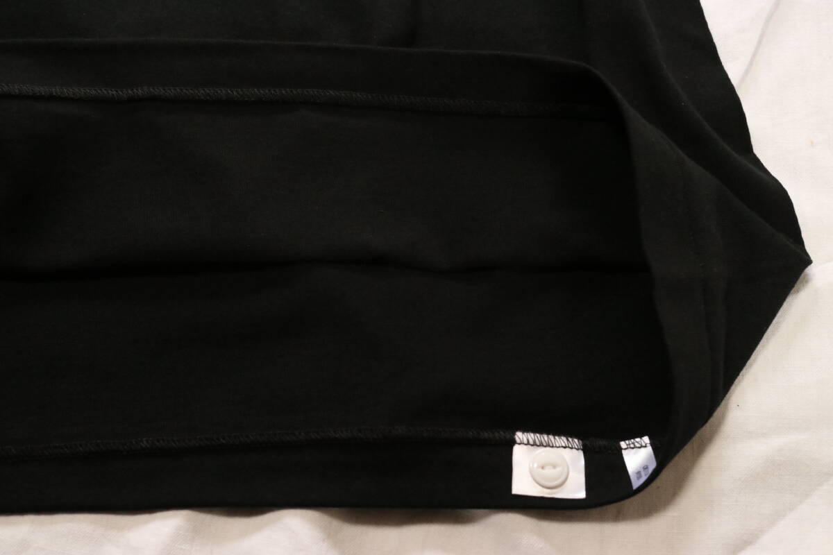 LLサイズ ディープブラック CROSS & STITCH メンズ 半袖 Tシャツ 男性 黒 ヘンリーネック 6.2Oz ヘビーウェイト !!_画像5