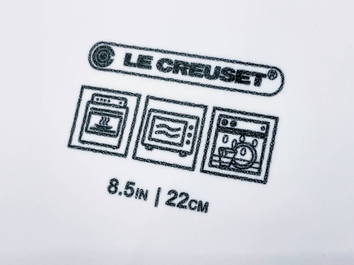 未使用 Le Creuset ル・クルーゼ レジェ プレート パスタプレート 皿 22cm ホワイト 耐熱 耐冷 電子レンジ オーブン 食洗器 対応 耐熱皿_画像9
