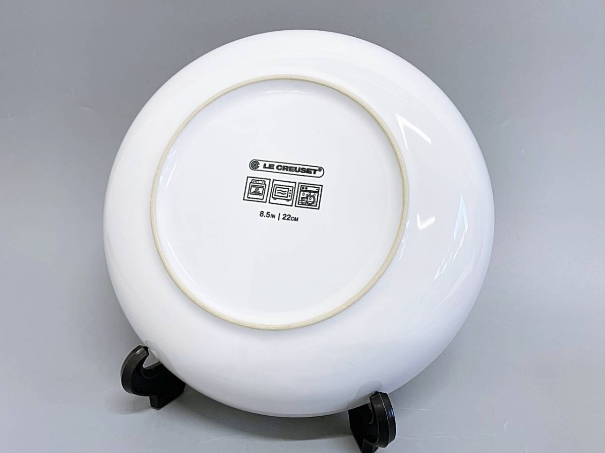 未使用 Le Creuset ル・クルーゼ レジェ プレート パスタプレート 皿 22cm ホワイト 耐熱 耐冷 電子レンジ オーブン 食洗器 対応 耐熱皿_画像8