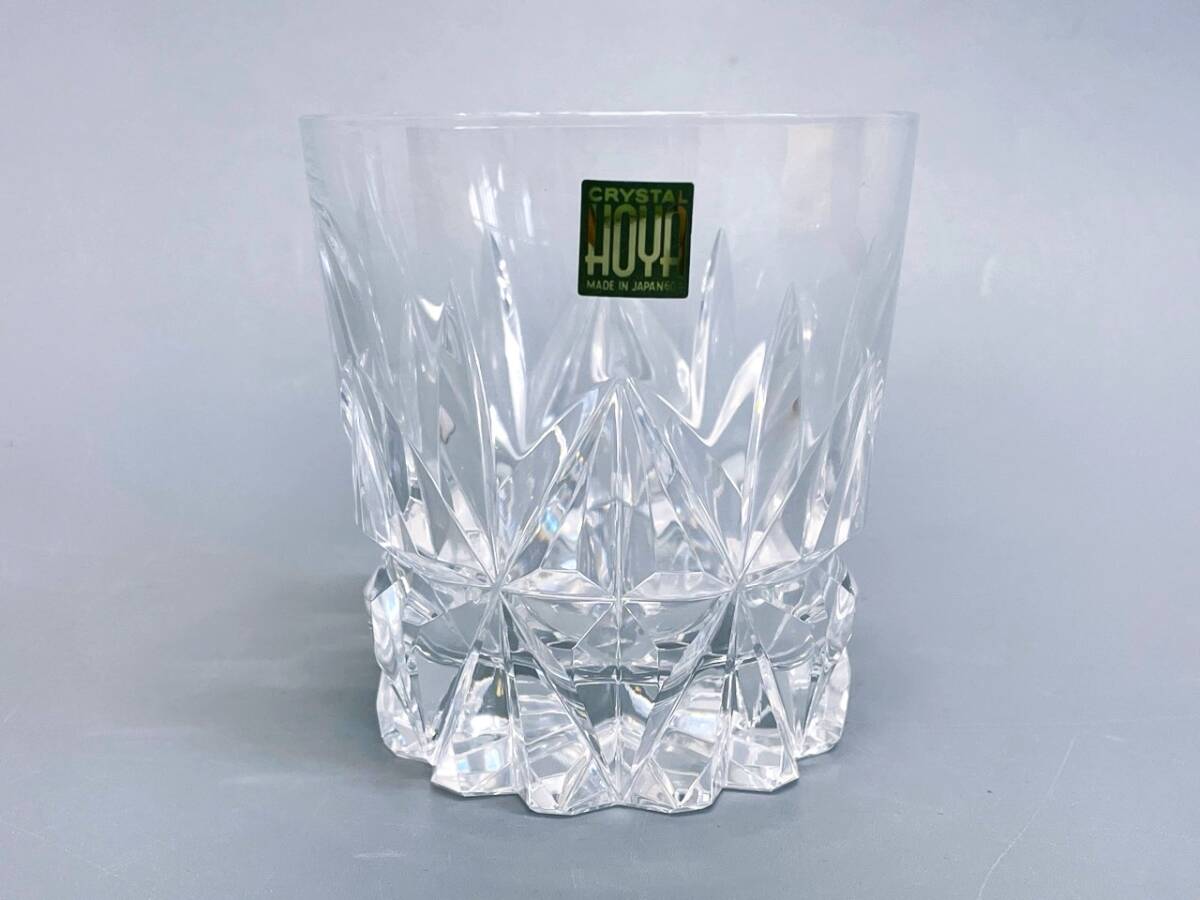 保管品 ホヤ HOYA ロックグラス ウィスキーグラス 硝子 ガラス ガラス製 元箱付き クリスタルガラス ホヤクリスタル_画像2