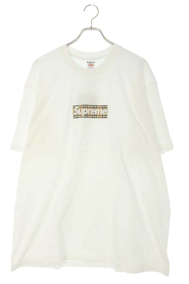 シュプリーム SUPREME 22SS Burberry Box Logo Tee サイズ:XL バーバリーボックスロゴTシャツ 中古 OM10