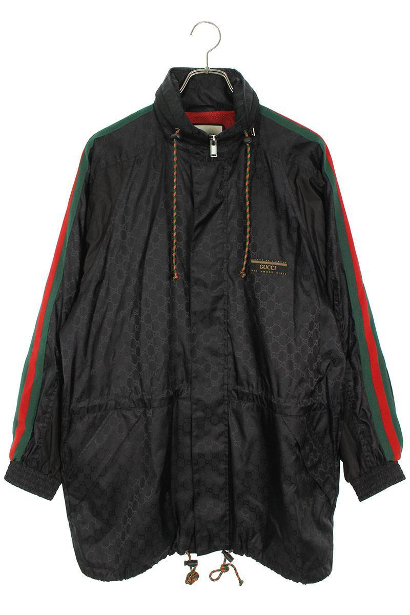 グッチ GUCCI 618891 ZAENY サイズ:44 シェリーラインGG柄ナイロンジップブルゾン 中古 SS13