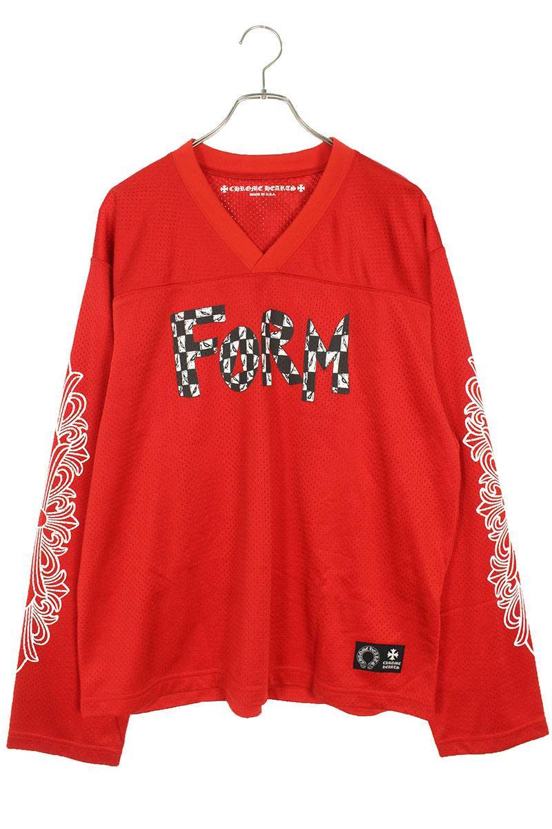 クロムハーツ Chrome Hearts PPO MESH WARM UP JERSEY サイズ:M MATTY BOY FORMプリントメッシュ長袖カットソー 中古 SS13