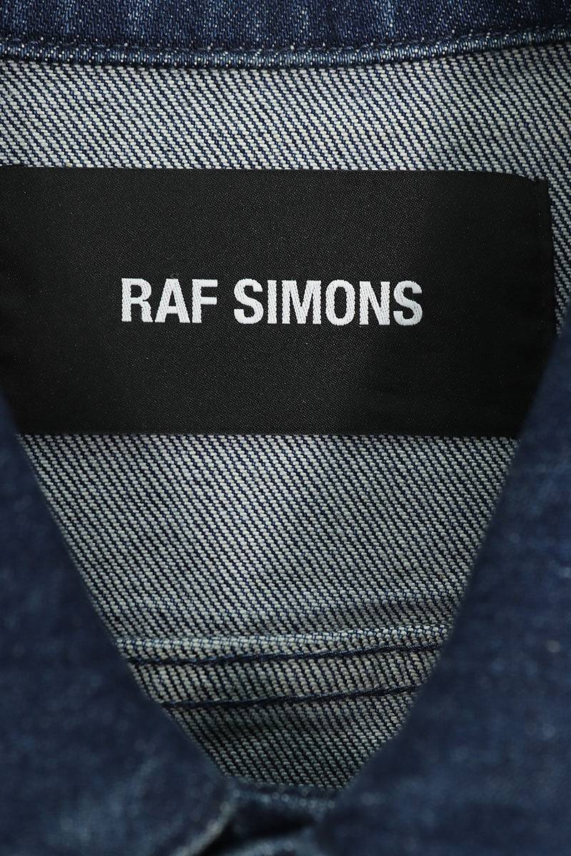 Raf Simons RAF SIMONS 20SS 201-720 размер :S RS patch тонкий Fit Denim жакет б/у BS99