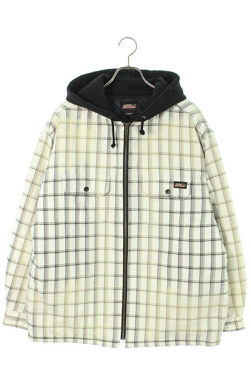 シュプリーム SUPREME ディッキーズ 23AW Plaid Hooded Zip Up Shirt サイズ:M チェックフーデッドジップアップブルゾン 中古 OM10