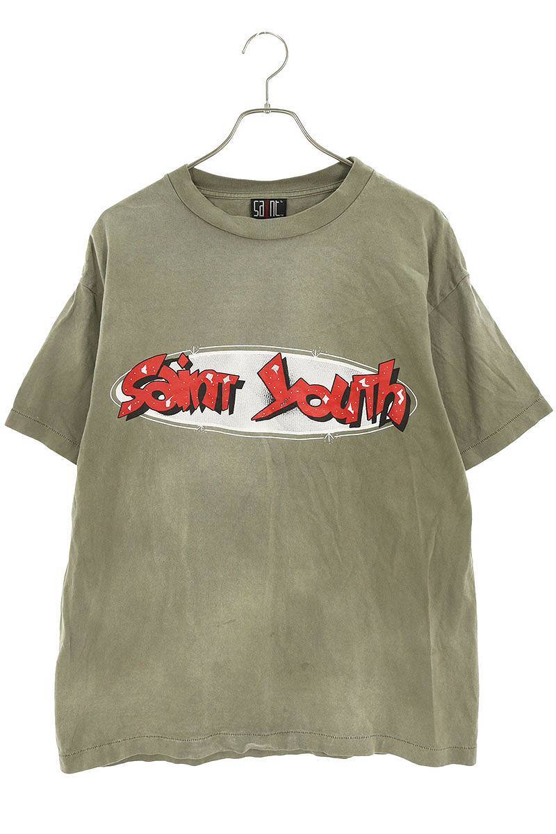 セントマイケル SAINT MICHAEL SM-S22-0000-024 サイズ:L SAINT YOUTHプリントTシャツ 中古 OM10