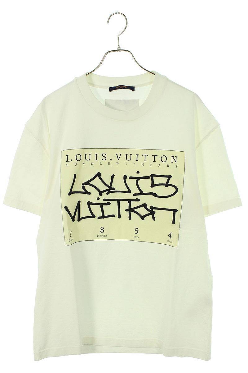 ルイヴィトン LOUISVUITTON 22AW RM222 DT3 HNY75W サイズ:L グラフィックロゴTシャツ 中古 OM10