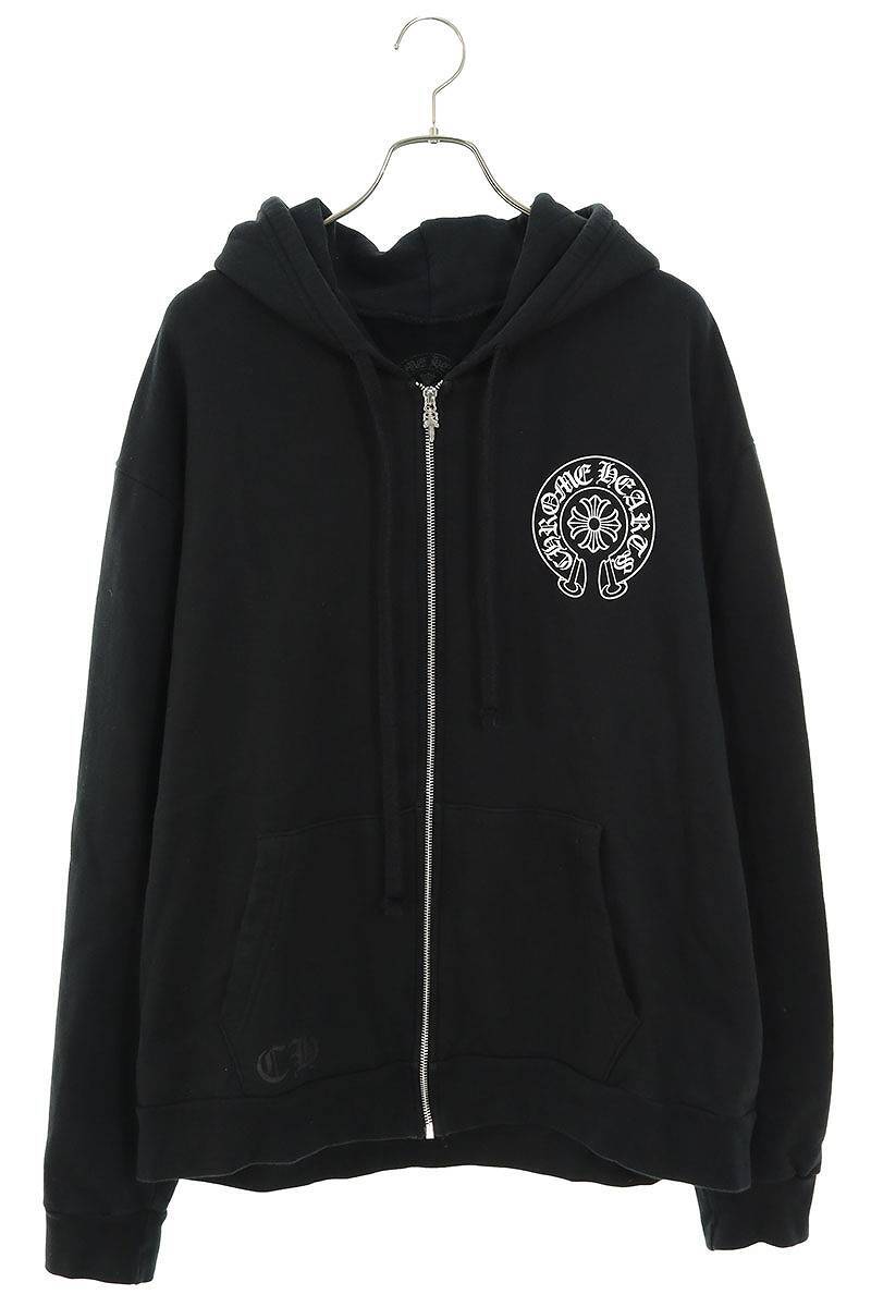 クロムハーツ Chrome Hearts SWTSHRT HD ZIP LTD サイズ:L マリブ限定バックホースシューダガージップパーカー 中古 OM10