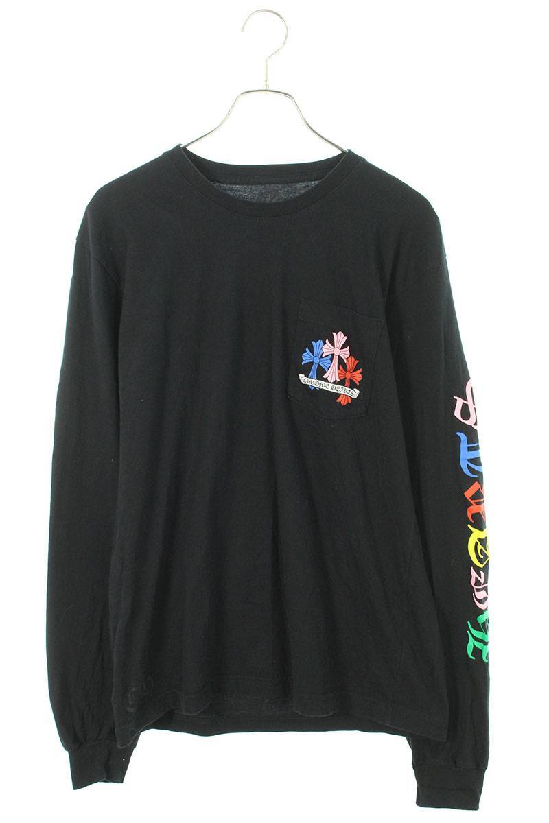 クロムハーツ Chrome Hearts MLTCOL CEM CRS LS サイズ:L マルチセメタリークロスプリント長袖カットソー 中古 SS13