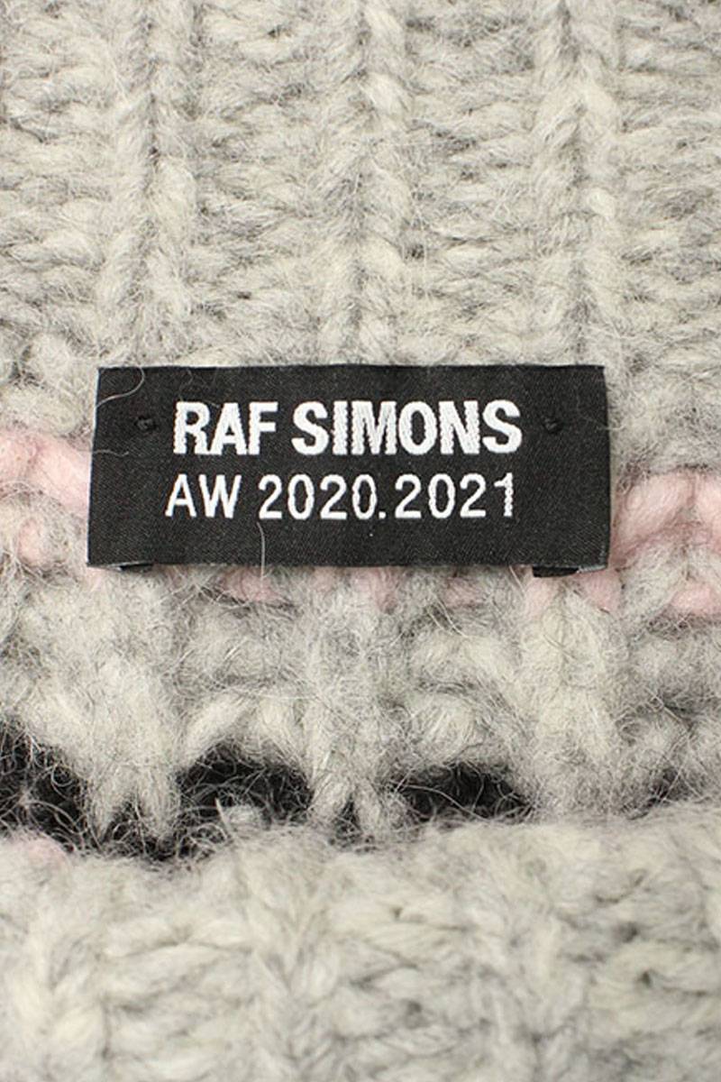  Raf Simons RAF SIMONS 20AW TRANSFORMER CAPE WITH ZIPPER SLEEVES размер :M Zip дизайн альпака вязаный б/у BS55