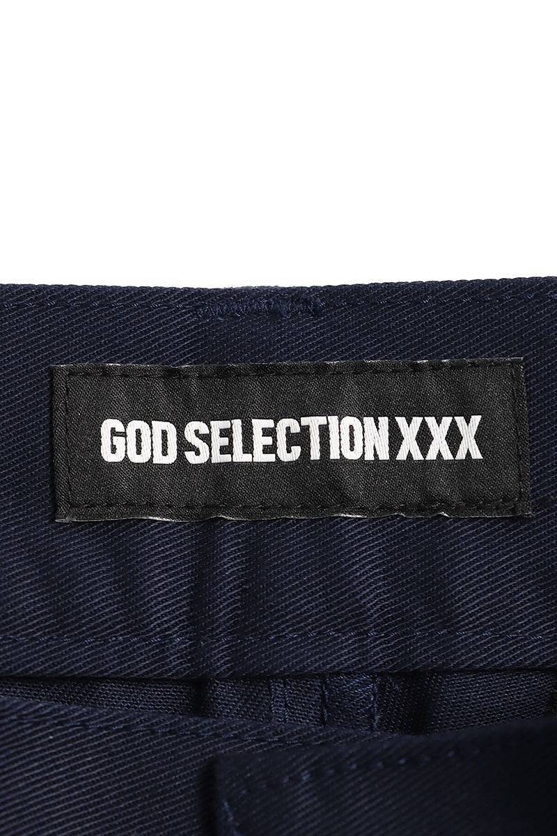 ゴッドセレクショントリプルエックス GOD SELECTION XXX GX-S21-PT-02 サイズ:L ロゴ刺繍チノロングパンツ 中古 BS99_画像3