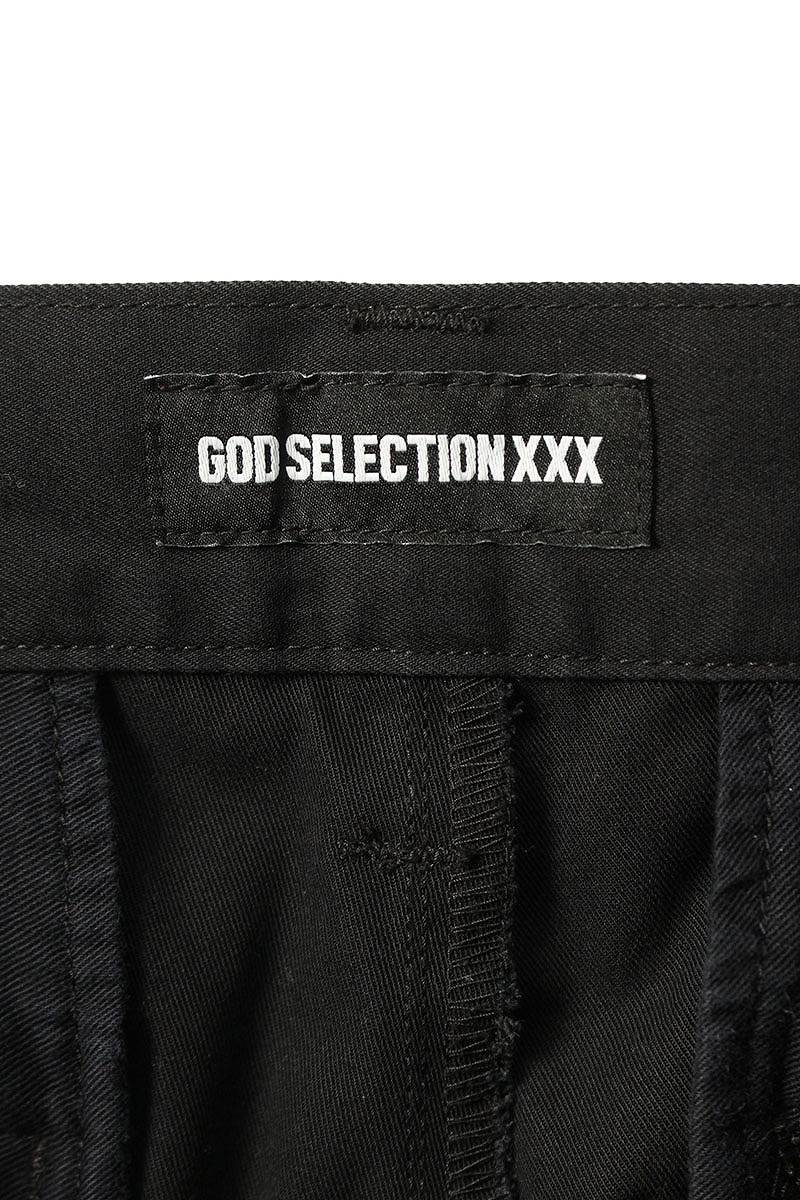 ゴッドセレクショントリプルエックス GOD SELECTION XXX サイズ:M ロゴ刺繍チノロングパンツ 中古 BS99_画像3