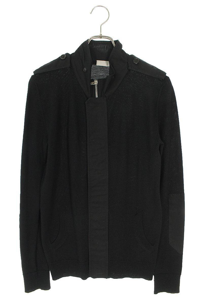 ディオールオム Dior HOMME 07AW 7E3420600008 サイズ:XS エポーレットジップアップニットカーディガン 中古 BS99_画像1