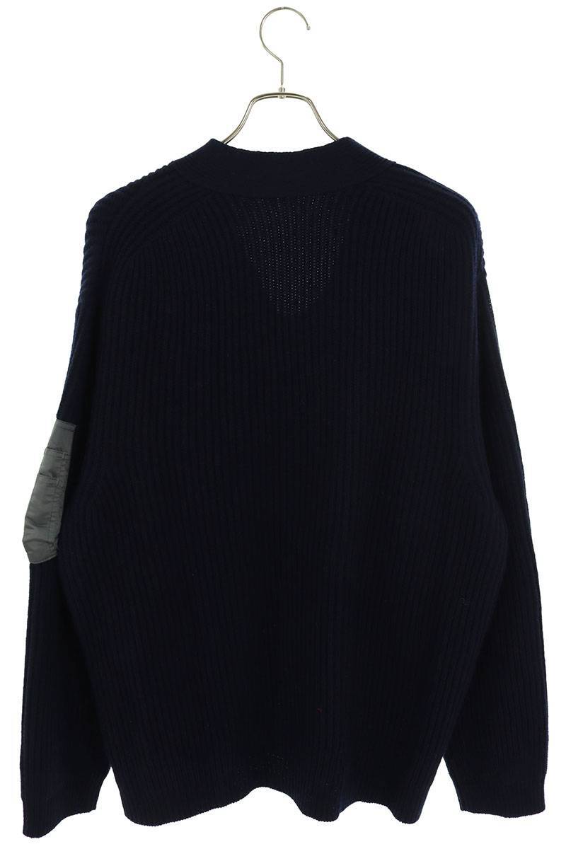 サカイ Sacai Nylon Twill Mix Knit Cardigan 23-03166M サイズ:3 ナイロンツイルミックスニットカーディガンブルゾン 中古 BS99_画像2