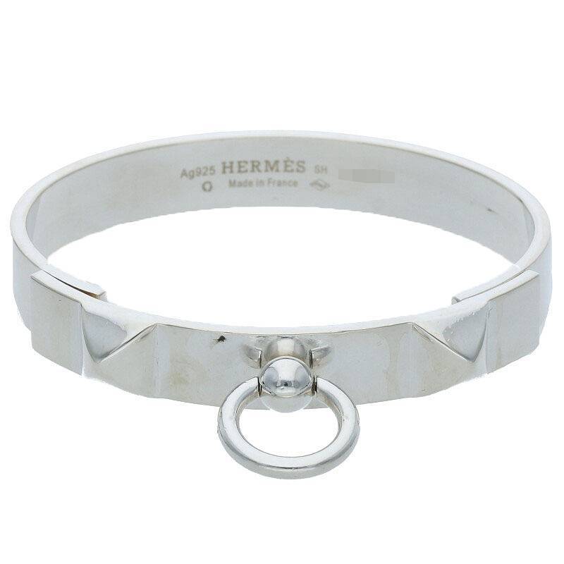 エルメス HERMES Collier de Chien サイズ:SH コリエドシアンPMシルバーバングルブレスレット 中古 SS13_画像1