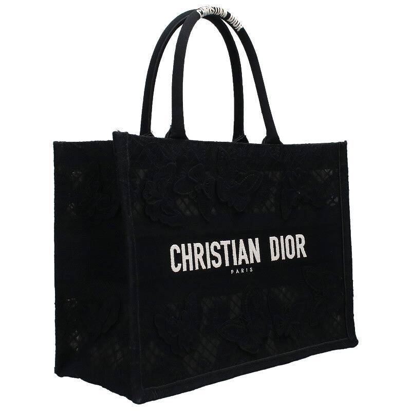 ディオール DIOR BOOK TOTE/ブックトート バタフライモチーフレーシングトートバッグ 中古 SB01