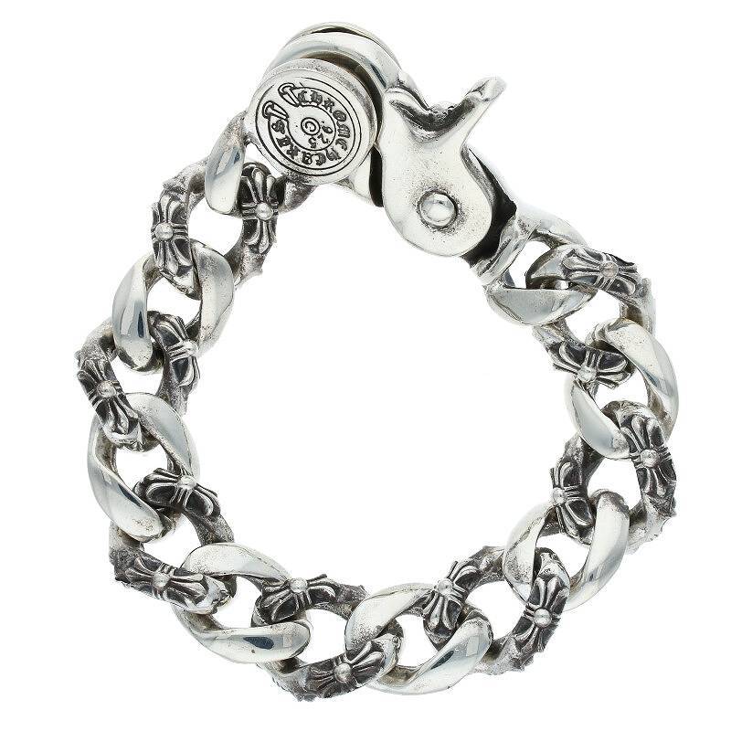 クロムハーツ Chrome Hearts FNCY CHN LNK/ファンシーリンククリップ サイズ:13LINK シルバーブレスレット 中古 NO05_画像2