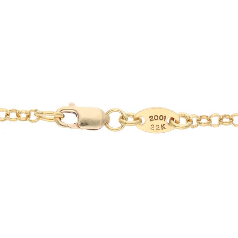 クロムハーツ Chrome Hearts 22K NECKCHAIN R18/ロールチェーン18inch サイズ:18inch ゴールドネックレス 中古 OS06_画像4