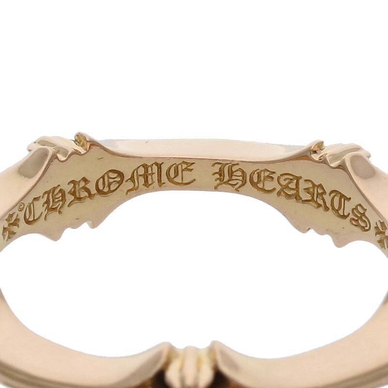 クロムハーツ Chrome Hearts 22K PLUS AND BONE RING サイズ:20号 ゴールド/ダイヤリング 中古 NO05_画像3