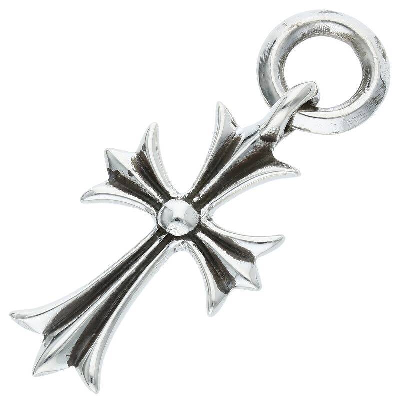 クロムハーツ Chrome Hearts TINY CH CROSS/タイニーCHクロス チャーム/シルバーネックレストップ 中古 SS13