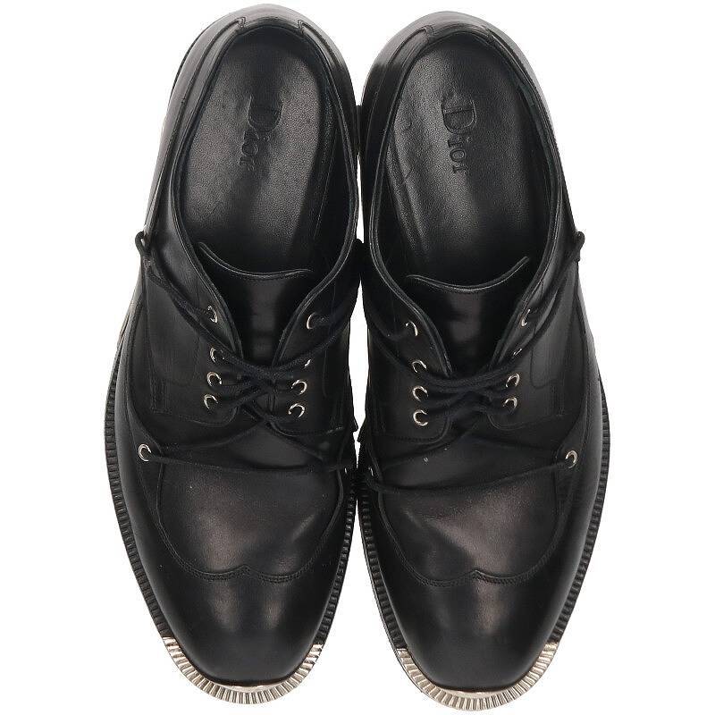 ディオールオム Dior HOMME 14EBM サイズ:41 メタルトゥ ダービーローファー 中古 BS99_画像4