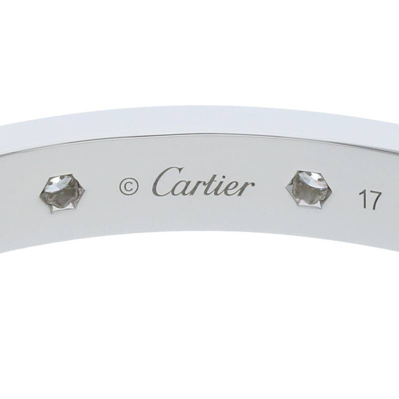 カルティエ Cartier LOVE BRACELET PAVE DIAMONDS/ラブブレス サイズ:17 K18WG PAVEダイヤ ラブブレスレット 中古 GZ11_画像3
