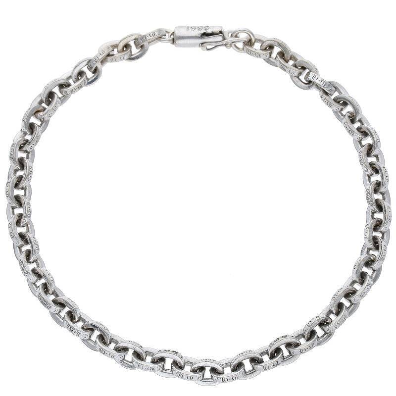 クロムハーツ Chrome Hearts 18K PAPER CHAIN/ペーパーチェーン サイズ:8inch ホワイトゴールドブレスレット 中古 SS07