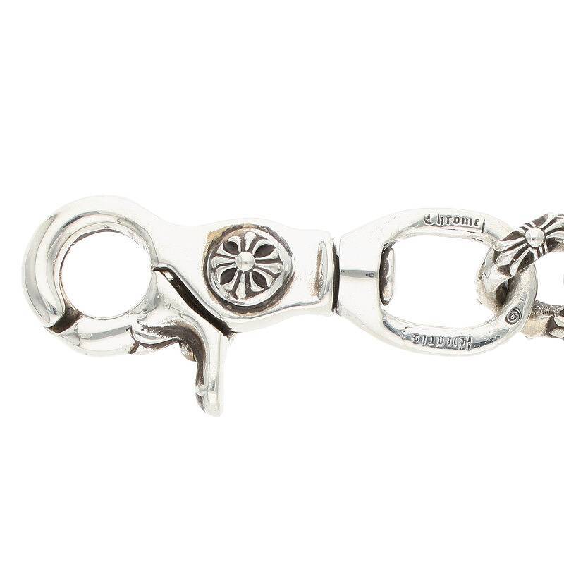 クロムハーツ Chrome Hearts FANCY SHORT-2/2クリップショートファンシー サイズ:ショート シルバーウォレットチェーン 中古 SJ02_画像2