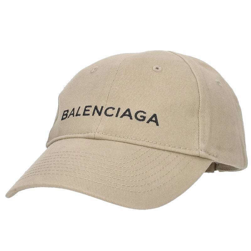 バレンシアガ BALENCIAGA サイズ:L ロゴ刺繍キャップ 中古 BS99_画像1