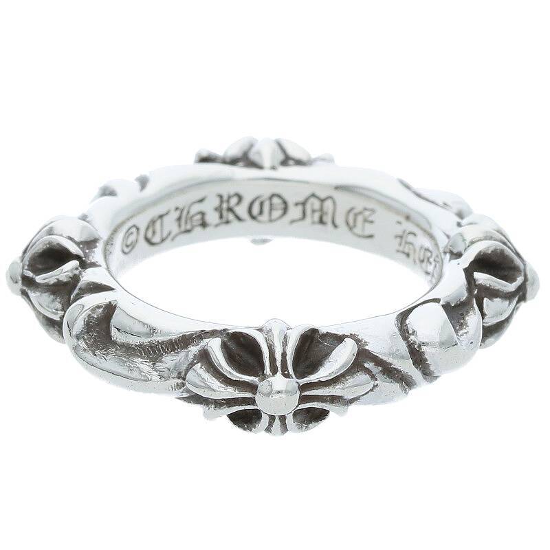 クロムハーツ Chrome Hearts SBT BAND/SBTバンド サイズ:8号 シルバーリング 中古 OM10_画像1