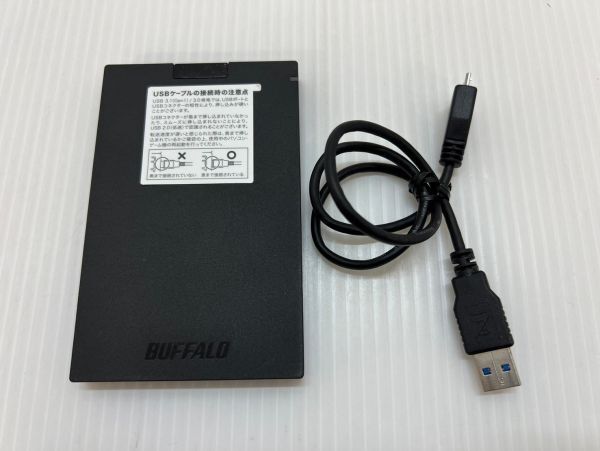 SD459-240316-046【中古】BUFFALO ポータブルSSD 480GB SSD-PG480U3-B/NL PS4/PS5/Win 対応 動作確認済み_画像1