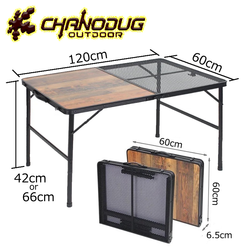 ★CHANODUG OUTDOOR★ハイ＆ロー2WAY ハーフメッシュテーブル★BIGサイズ★折り畳みテーブル★バーベキューテーブル★アウトドアテーブル１_画像4