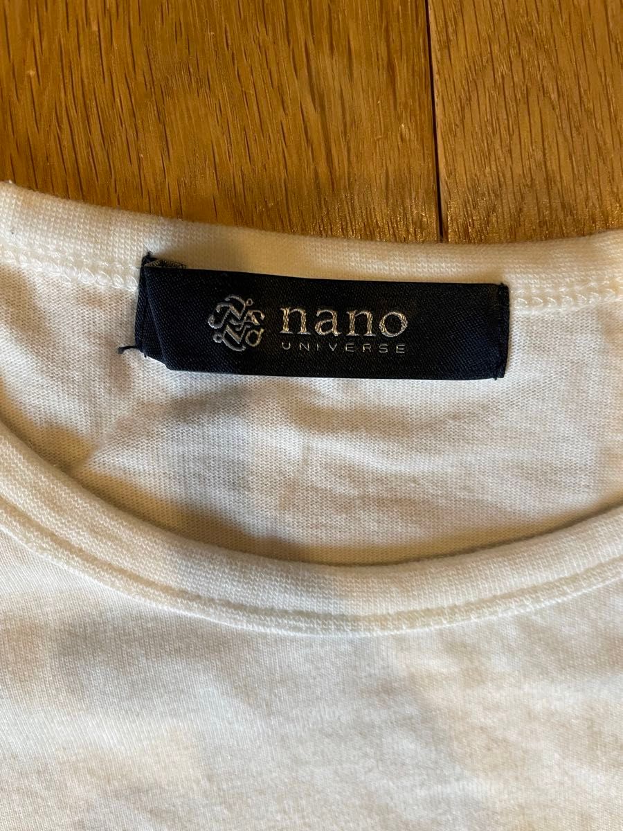 ナノユニバース　Nano universe Tシャツ　Lサイズ　バックプリント 半袖