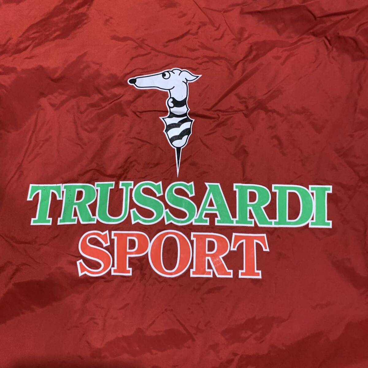 C ▼ 美品 / 洗練されたデザイン!! '定価￥29800' TRUSSARDI トラサルディ 裏地メッシュ ナイロンジャケット size:M スポーツウェア RED_画像7