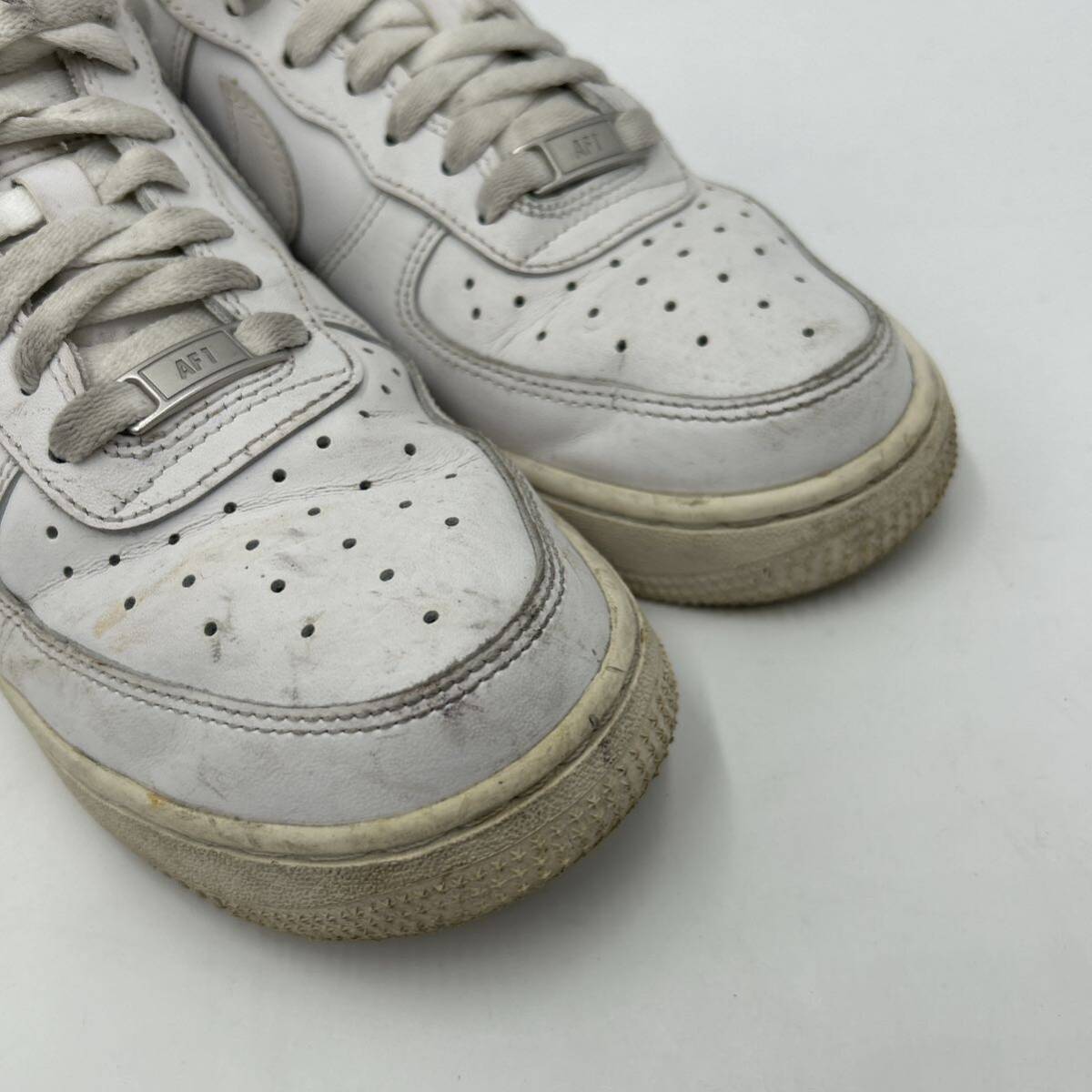 E @ 20年製 '人気 王道モデル' NIKE ナイキ AIRFORCE 1 '07 エアフォース LOW CUT スニーカー 24.5cm レディース 靴 シューズ DD8959-100_画像4