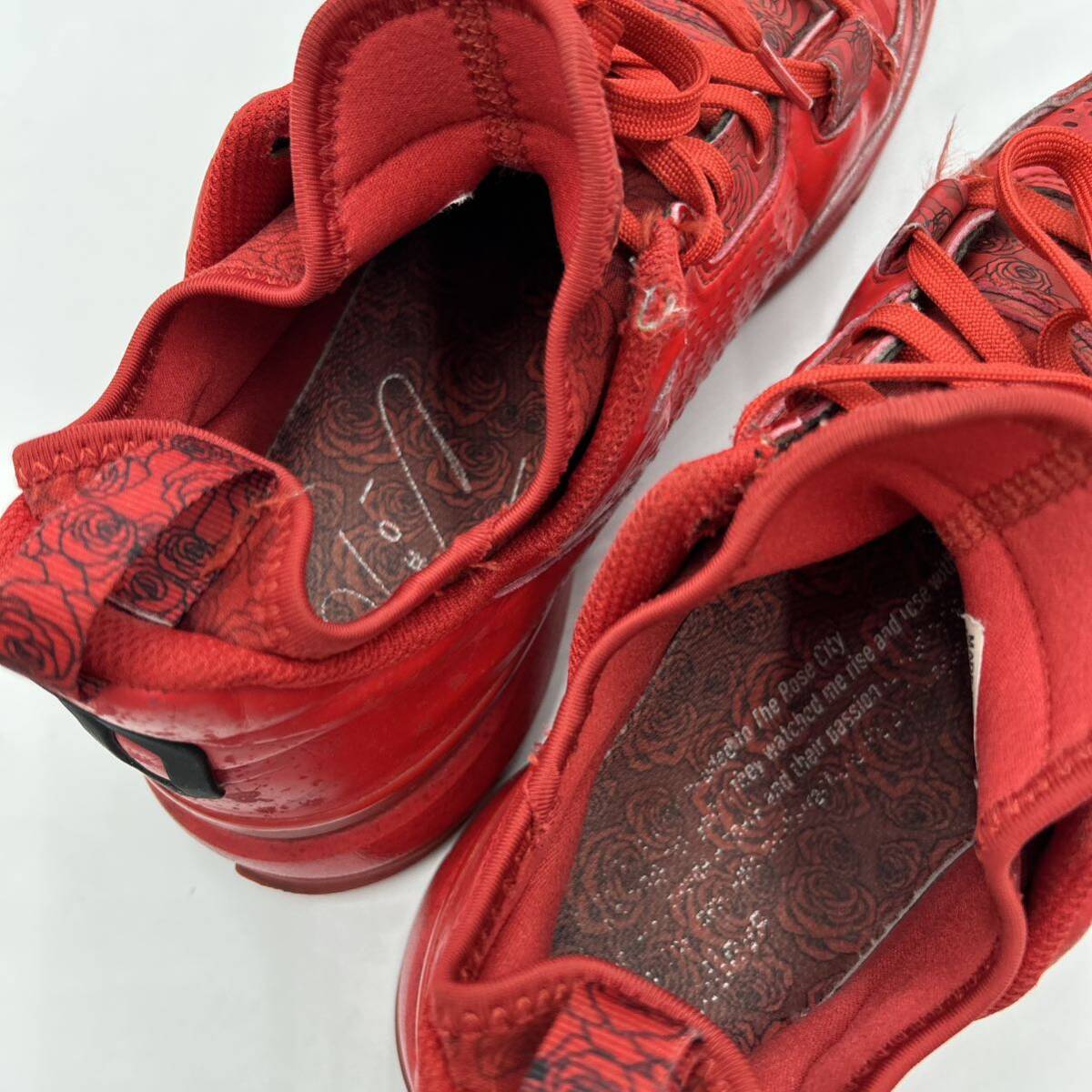 F @ 14年製 '洗礼されたデザイン' NIKE ナイキ D LILLARD リラード LOW CUT バスケットボール シューズ 27.5cm メンズ 靴 RED 赤系 S85164の画像7