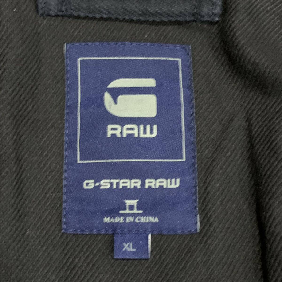 R ▼ 大きいサイズ!! '着心地抜群' G-STAR RAW ジースターロウ メルトンウール ボタン ステンカラーコート size:XL アウター 紳士服 BLK_画像7